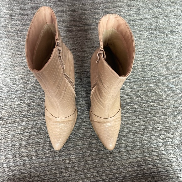 Faux Tan Crock-skin Booties - Picture 3 of 4
